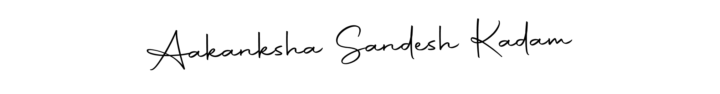 Create a beautiful signature design for name Aakanksha Sandesh Kadam. With this signature (Autography-DOLnW) fonts, you can make a handwritten signature for free. Aakanksha Sandesh Kadam signature style 10 images and pictures png