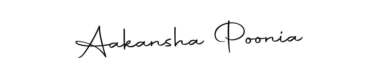 Design your own signature with our free online signature maker. With this signature software, you can create a handwritten (Autography-DOLnW) signature for name Aakansha Poonia. Aakansha Poonia signature style 10 images and pictures png