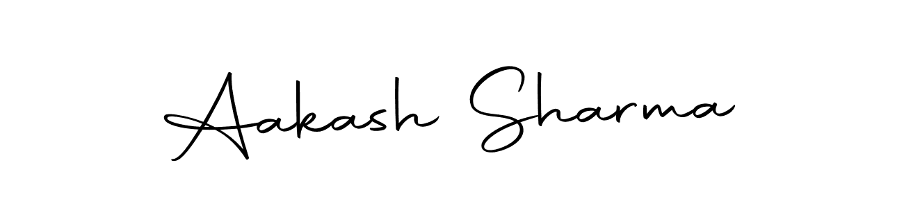 How to make Aakash Sharma name signature. Use Autography-DOLnW style for creating short signs online. This is the latest handwritten sign. Aakash Sharma signature style 10 images and pictures png