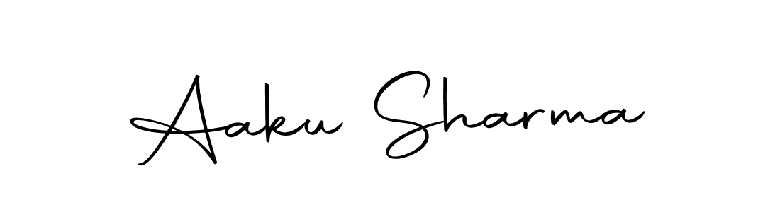 Create a beautiful signature design for name Aaku Sharma. With this signature (Autography-DOLnW) fonts, you can make a handwritten signature for free. Aaku Sharma signature style 10 images and pictures png