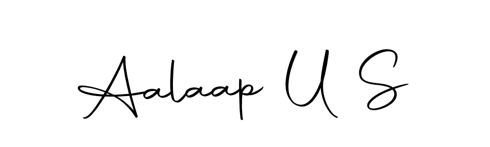 if you are searching for the best signature style for your name Aalaap U S. so please give up your signature search. here we have designed multiple signature styles  using Autography-DOLnW. Aalaap U S signature style 10 images and pictures png