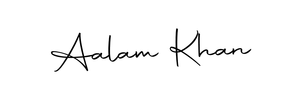 How to make Aalam Khan name signature. Use Autography-DOLnW style for creating short signs online. This is the latest handwritten sign. Aalam Khan signature style 10 images and pictures png