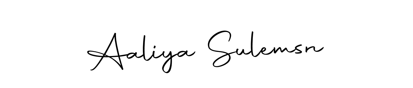 Create a beautiful signature design for name Aaliya Sulemsn. With this signature (Autography-DOLnW) fonts, you can make a handwritten signature for free. Aaliya Sulemsn signature style 10 images and pictures png