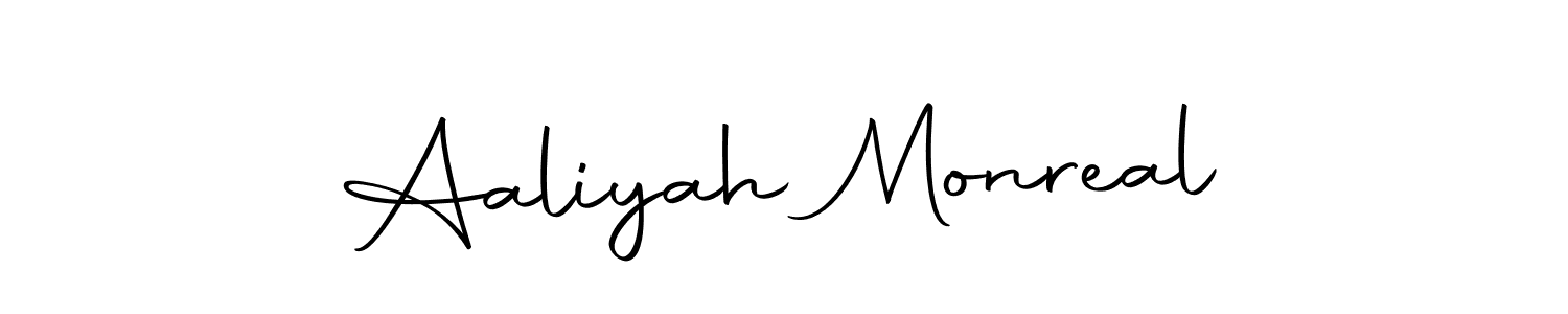 Create a beautiful signature design for name Aaliyah Monreal. With this signature (Autography-DOLnW) fonts, you can make a handwritten signature for free. Aaliyah Monreal signature style 10 images and pictures png