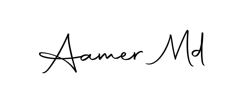 if you are searching for the best signature style for your name Aamer Md. so please give up your signature search. here we have designed multiple signature styles  using Autography-DOLnW. Aamer Md signature style 10 images and pictures png