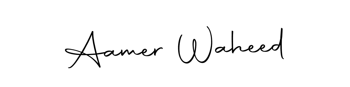 Create a beautiful signature design for name Aamer Waheed. With this signature (Autography-DOLnW) fonts, you can make a handwritten signature for free. Aamer Waheed signature style 10 images and pictures png