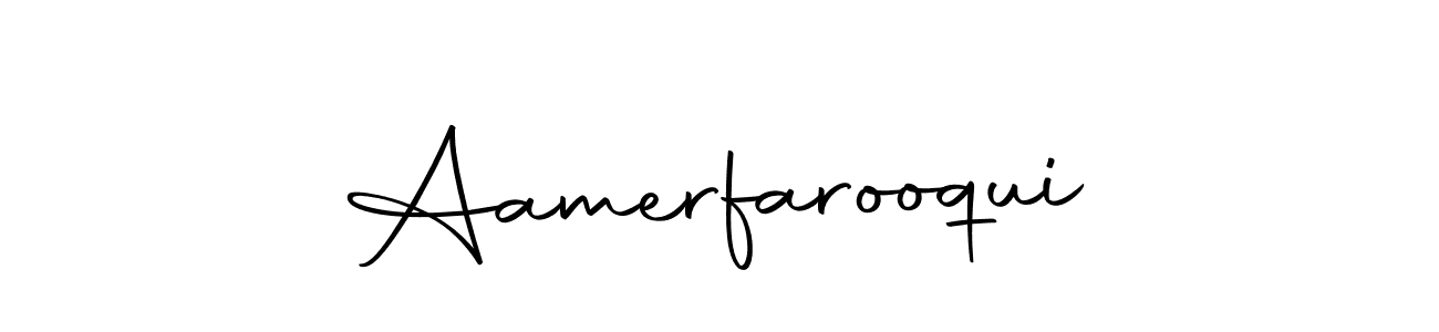 How to make Aamerfarooqui name signature. Use Autography-DOLnW style for creating short signs online. This is the latest handwritten sign. Aamerfarooqui signature style 10 images and pictures png