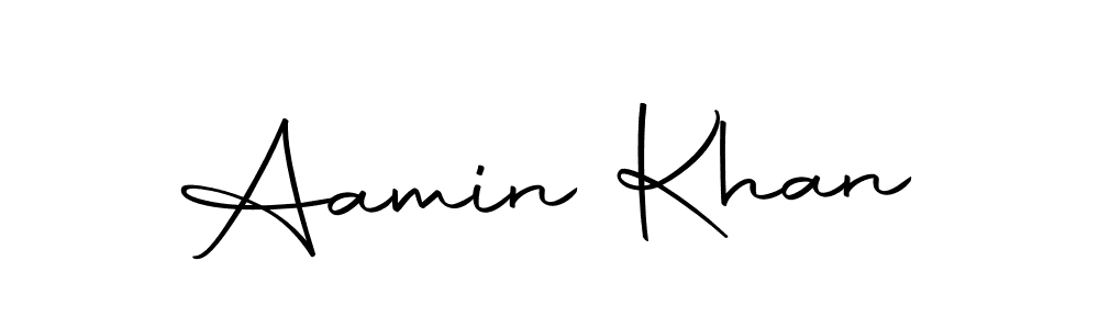 Design your own signature with our free online signature maker. With this signature software, you can create a handwritten (Autography-DOLnW) signature for name Aamin Khan. Aamin Khan signature style 10 images and pictures png