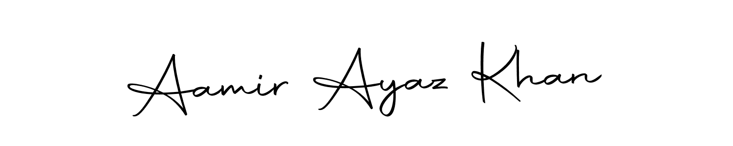 Create a beautiful signature design for name Aamir Ayaz Khan. With this signature (Autography-DOLnW) fonts, you can make a handwritten signature for free. Aamir Ayaz Khan signature style 10 images and pictures png