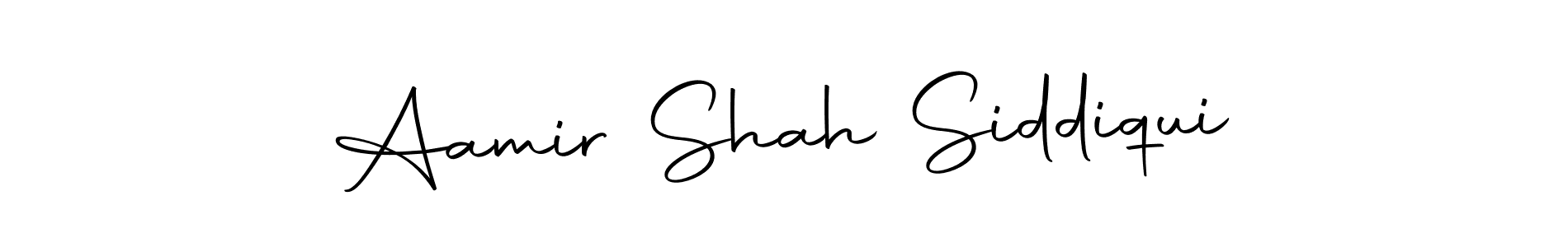 How to make Aamir Shah Siddiqui name signature. Use Autography-DOLnW style for creating short signs online. This is the latest handwritten sign. Aamir Shah Siddiqui signature style 10 images and pictures png