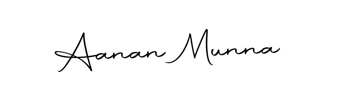 You should practise on your own different ways (Autography-DOLnW) to write your name (Aanan Munna) in signature. don't let someone else do it for you. Aanan Munna signature style 10 images and pictures png