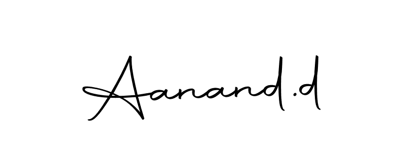 Make a beautiful signature design for name Aanand.d. Use this online signature maker to create a handwritten signature for free. Aanand.d signature style 10 images and pictures png