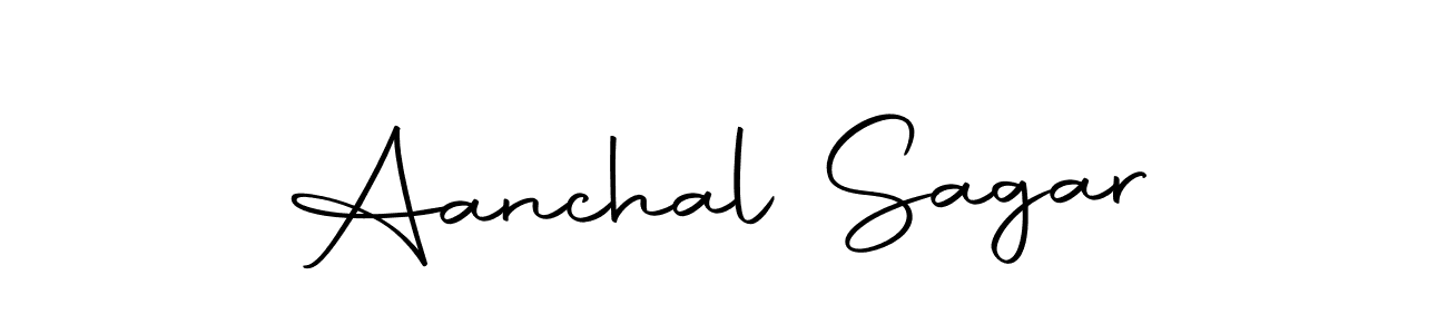 How to make Aanchal Sagar name signature. Use Autography-DOLnW style for creating short signs online. This is the latest handwritten sign. Aanchal Sagar signature style 10 images and pictures png