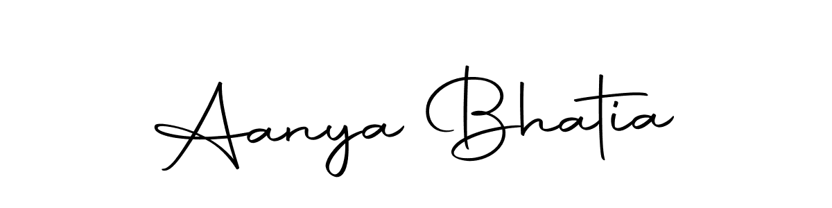 How to make Aanya Bhatia name signature. Use Autography-DOLnW style for creating short signs online. This is the latest handwritten sign. Aanya Bhatia signature style 10 images and pictures png