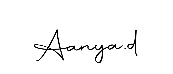 Use a signature maker to create a handwritten signature online. With this signature software, you can design (Autography-DOLnW) your own signature for name Aanya.d. Aanya.d signature style 10 images and pictures png