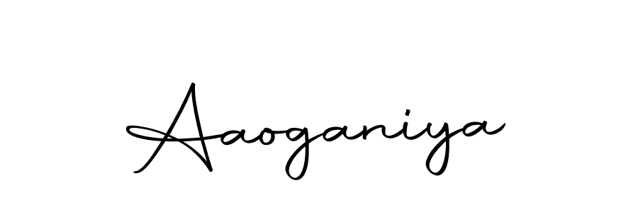 Use a signature maker to create a handwritten signature online. With this signature software, you can design (Autography-DOLnW) your own signature for name Aaoganiya. Aaoganiya signature style 10 images and pictures png