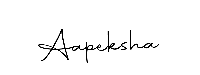 Create a beautiful signature design for name Aapeksha. With this signature (Autography-DOLnW) fonts, you can make a handwritten signature for free. Aapeksha signature style 10 images and pictures png