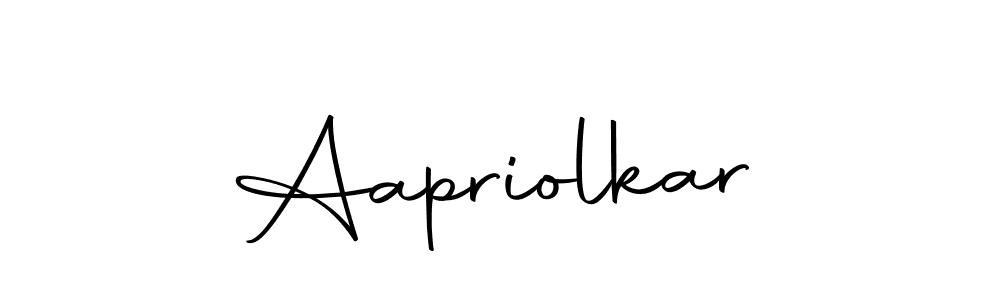 Use a signature maker to create a handwritten signature online. With this signature software, you can design (Autography-DOLnW) your own signature for name Aapriolkar. Aapriolkar signature style 10 images and pictures png