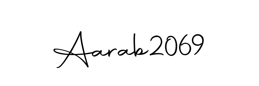 How to make Aarab2069 name signature. Use Autography-DOLnW style for creating short signs online. This is the latest handwritten sign. Aarab2069 signature style 10 images and pictures png