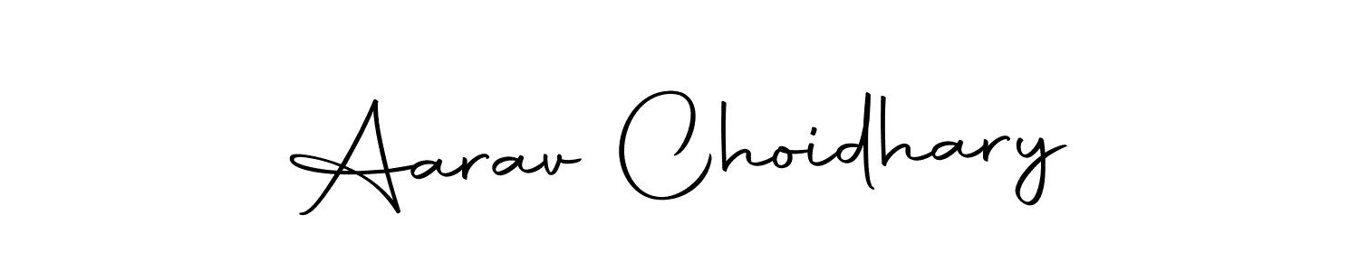 How to make Aarav Choidhary name signature. Use Autography-DOLnW style for creating short signs online. This is the latest handwritten sign. Aarav Choidhary signature style 10 images and pictures png