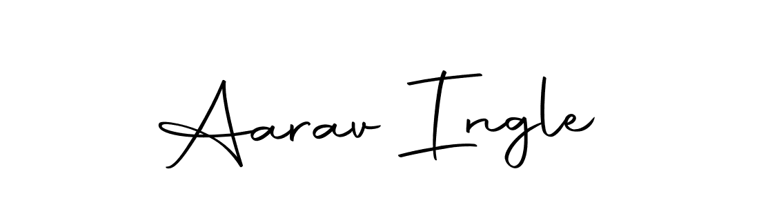 This is the best signature style for the Aarav Ingle name. Also you like these signature font (Autography-DOLnW). Mix name signature. Aarav Ingle signature style 10 images and pictures png