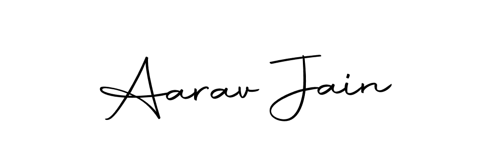 Use a signature maker to create a handwritten signature online. With this signature software, you can design (Autography-DOLnW) your own signature for name Aarav Jain. Aarav Jain signature style 10 images and pictures png