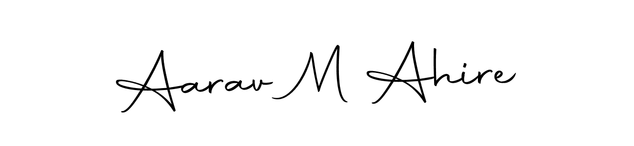 This is the best signature style for the Aarav M Ahire name. Also you like these signature font (Autography-DOLnW). Mix name signature. Aarav M Ahire signature style 10 images and pictures png