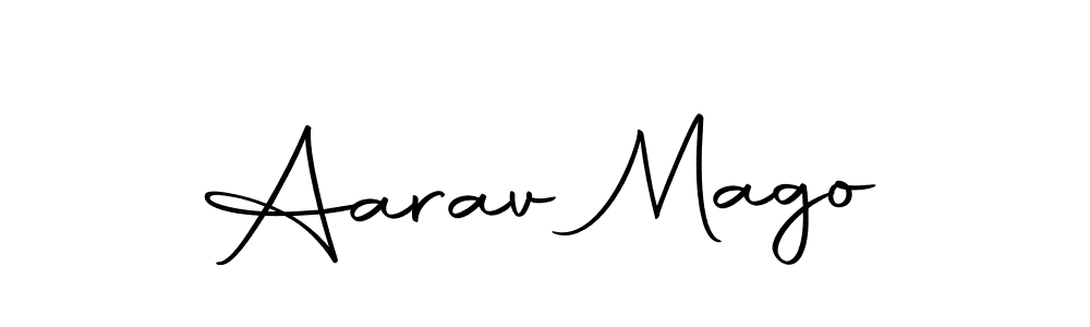 You should practise on your own different ways (Autography-DOLnW) to write your name (Aarav Mago) in signature. don't let someone else do it for you. Aarav Mago signature style 10 images and pictures png