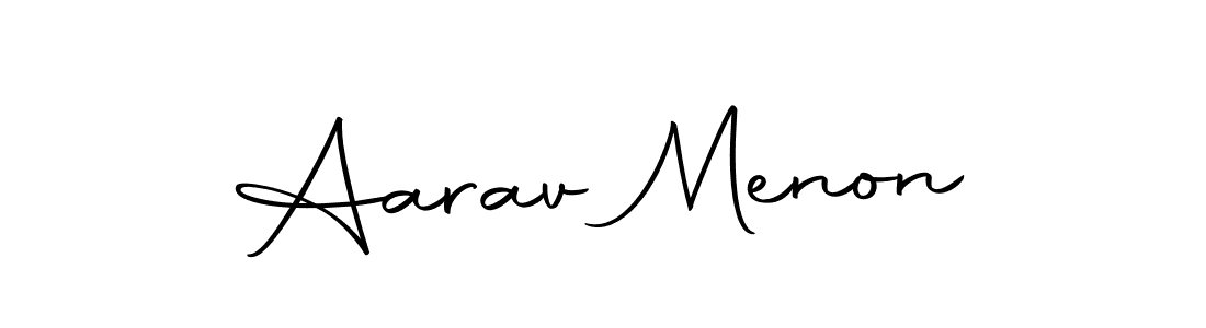 Design your own signature with our free online signature maker. With this signature software, you can create a handwritten (Autography-DOLnW) signature for name Aarav Menon. Aarav Menon signature style 10 images and pictures png