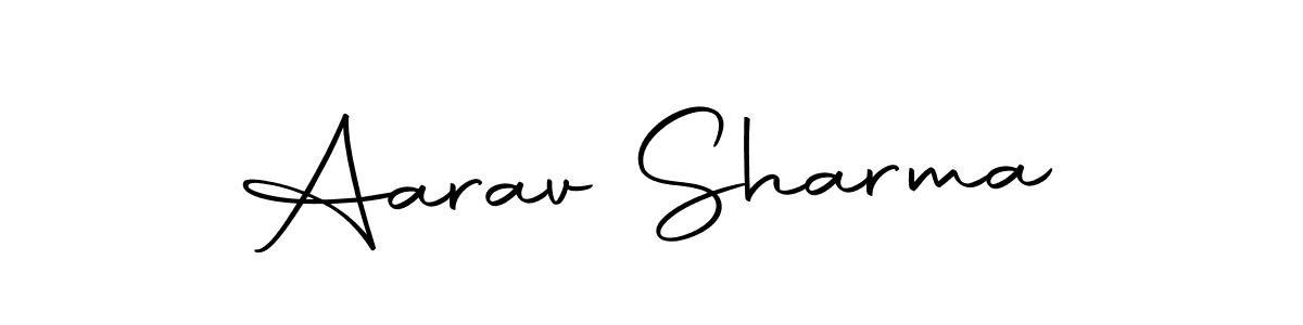 Use a signature maker to create a handwritten signature online. With this signature software, you can design (Autography-DOLnW) your own signature for name Aarav Sharma. Aarav Sharma signature style 10 images and pictures png