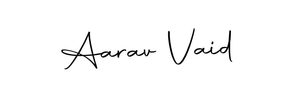 How to make Aarav Vaid name signature. Use Autography-DOLnW style for creating short signs online. This is the latest handwritten sign. Aarav Vaid signature style 10 images and pictures png