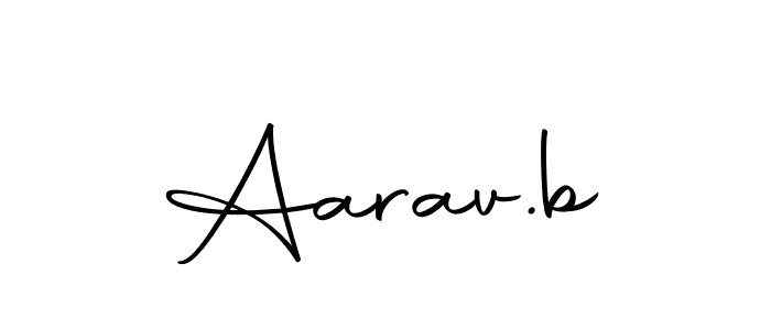 The best way (Autography-DOLnW) to make a short signature is to pick only two or three words in your name. The name Aarav.b include a total of six letters. For converting this name. Aarav.b signature style 10 images and pictures png