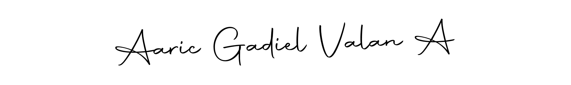 This is the best signature style for the Aaric Gadiel Valan A name. Also you like these signature font (Autography-DOLnW). Mix name signature. Aaric Gadiel Valan A signature style 10 images and pictures png
