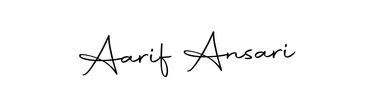 How to make Aarif Ansari name signature. Use Autography-DOLnW style for creating short signs online. This is the latest handwritten sign. Aarif Ansari signature style 10 images and pictures png