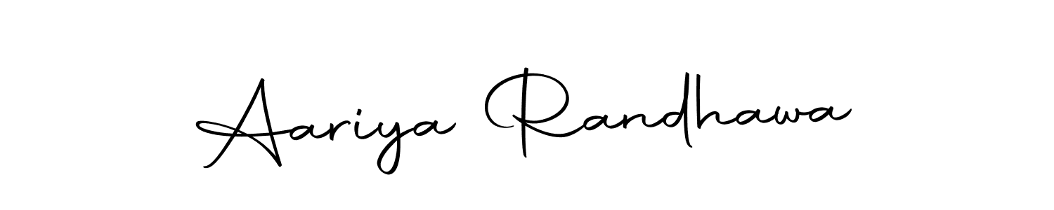 Create a beautiful signature design for name Aariya Randhawa. With this signature (Autography-DOLnW) fonts, you can make a handwritten signature for free. Aariya Randhawa signature style 10 images and pictures png