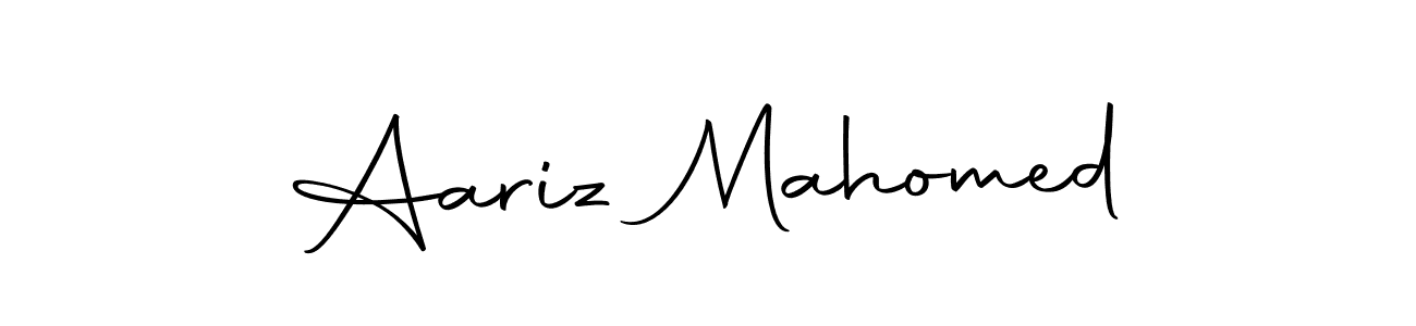 Use a signature maker to create a handwritten signature online. With this signature software, you can design (Autography-DOLnW) your own signature for name Aariz Mahomed. Aariz Mahomed signature style 10 images and pictures png