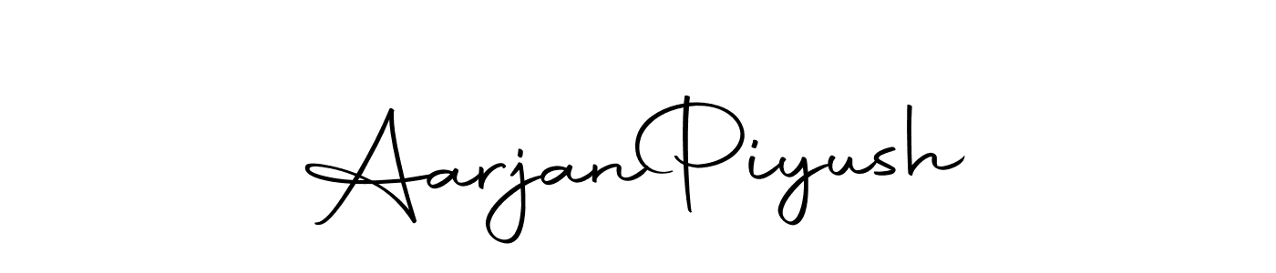 Similarly Autography-DOLnW is the best handwritten signature design. Signature creator online .You can use it as an online autograph creator for name Aarjan  Piyush. Aarjan  Piyush signature style 10 images and pictures png