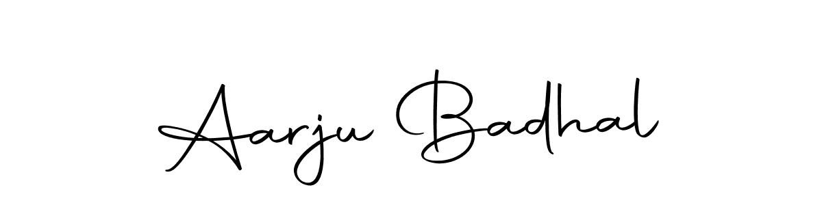 Aarju Badhal stylish signature style. Best Handwritten Sign (Autography-DOLnW) for my name. Handwritten Signature Collection Ideas for my name Aarju Badhal. Aarju Badhal signature style 10 images and pictures png