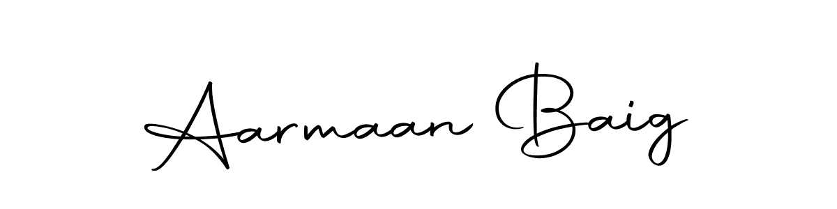 How to make Aarmaan Baig name signature. Use Autography-DOLnW style for creating short signs online. This is the latest handwritten sign. Aarmaan Baig signature style 10 images and pictures png