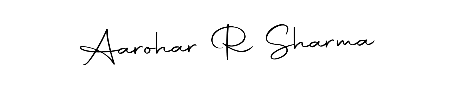 Create a beautiful signature design for name Aarohar R Sharma. With this signature (Autography-DOLnW) fonts, you can make a handwritten signature for free. Aarohar R Sharma signature style 10 images and pictures png