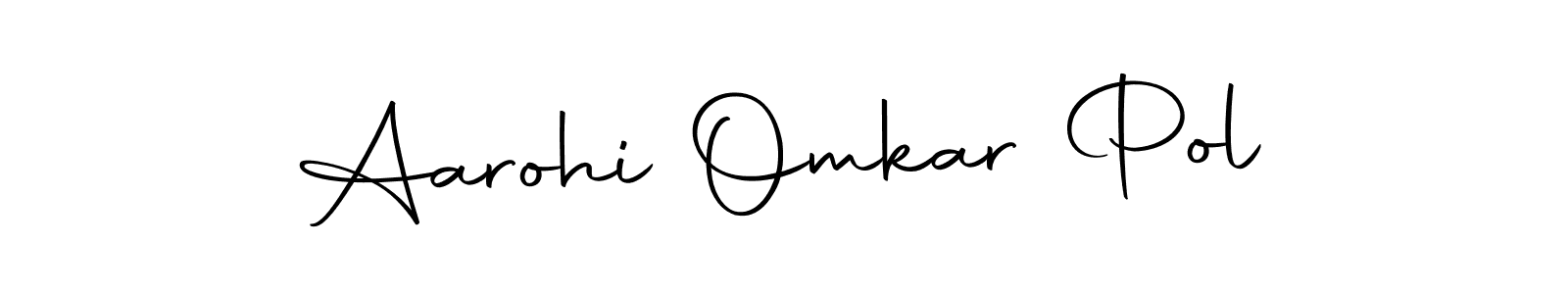 How to make Aarohi Omkar Pol signature? Autography-DOLnW is a professional autograph style. Create handwritten signature for Aarohi Omkar Pol name. Aarohi Omkar Pol signature style 10 images and pictures png