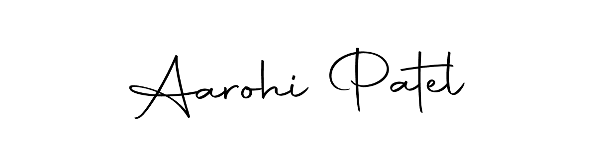 Make a beautiful signature design for name Aarohi Patel. With this signature (Autography-DOLnW) style, you can create a handwritten signature for free. Aarohi Patel signature style 10 images and pictures png