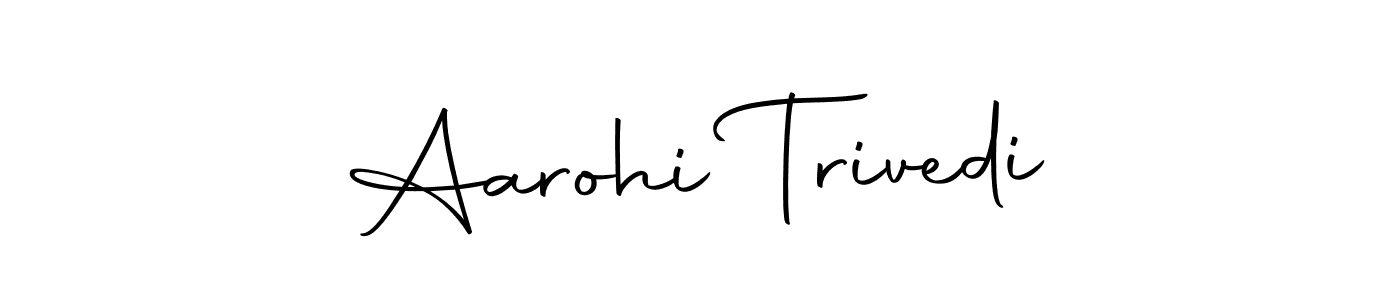 How to make Aarohi Trivedi name signature. Use Autography-DOLnW style for creating short signs online. This is the latest handwritten sign. Aarohi Trivedi signature style 10 images and pictures png