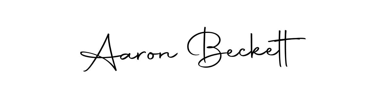 The best way (Autography-DOLnW) to make a short signature is to pick only two or three words in your name. The name Aaron Beckett include a total of six letters. For converting this name. Aaron Beckett signature style 10 images and pictures png