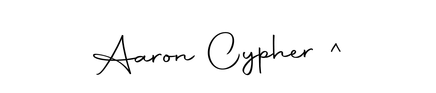 Create a beautiful signature design for name Aaron Cypher ^. With this signature (Autography-DOLnW) fonts, you can make a handwritten signature for free. Aaron Cypher ^ signature style 10 images and pictures png