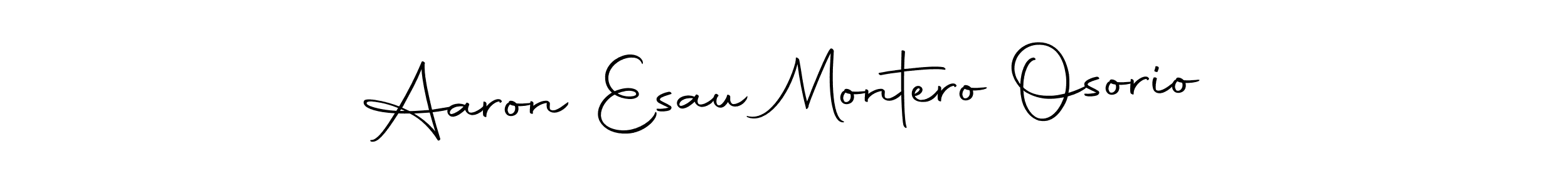 How to make Aaron Esau Montero Osorio name signature. Use Autography-DOLnW style for creating short signs online. This is the latest handwritten sign. Aaron Esau Montero Osorio signature style 10 images and pictures png