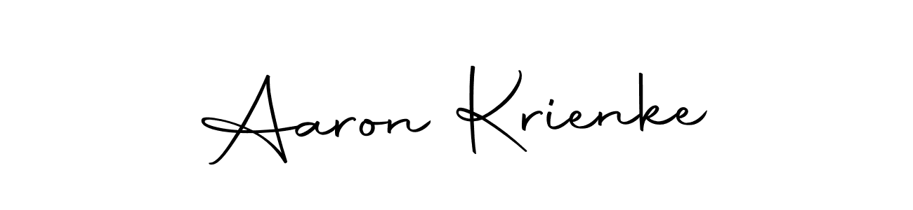 How to make Aaron Krienke name signature. Use Autography-DOLnW style for creating short signs online. This is the latest handwritten sign. Aaron Krienke signature style 10 images and pictures png