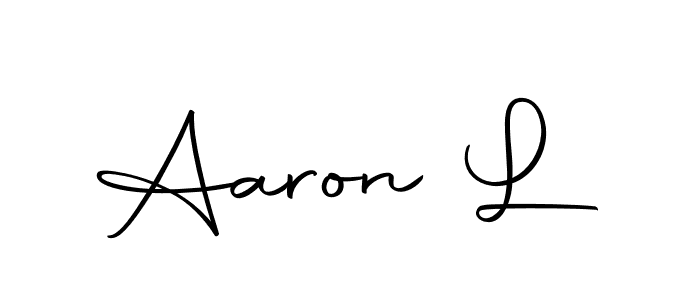 Aaron L stylish signature style. Best Handwritten Sign (Autography-DOLnW) for my name. Handwritten Signature Collection Ideas for my name Aaron L. Aaron L signature style 10 images and pictures png