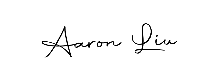 Design your own signature with our free online signature maker. With this signature software, you can create a handwritten (Autography-DOLnW) signature for name Aaron Liu. Aaron Liu signature style 10 images and pictures png