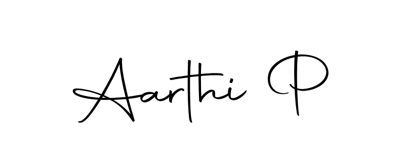 It looks lik you need a new signature style for name Aarthi P. Design unique handwritten (Autography-DOLnW) signature with our free signature maker in just a few clicks. Aarthi P signature style 10 images and pictures png